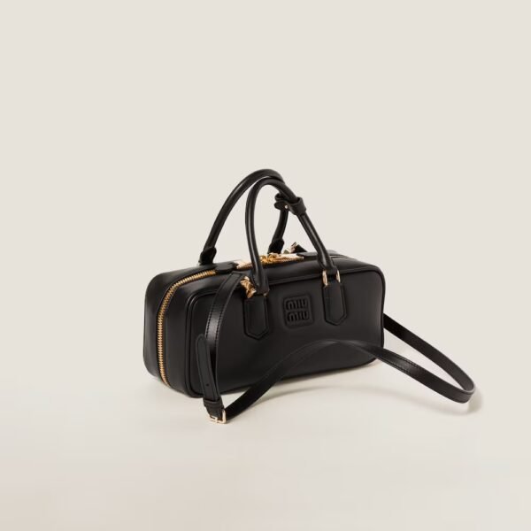 Arcadie Leather Large Handbag Black Color