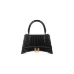 HOURGLASS Crocodile embossed small handbag