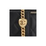 CHANEL 23P LIPSTICK BOX WITH CHAIN BLACK