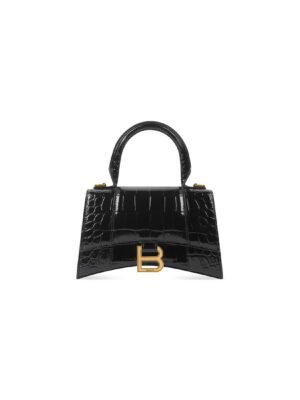 HOURGLASS plus small crocodile embossed handbag