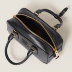 Arcadie Leather Small Handbag Black