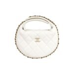 CHANEL 23C POUCH EVENING BAG WHITE
