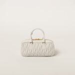 Arcadie Matelassé Large Soft Lamb Leather Handbag White