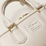 Arcadie Leather Small Handbag White