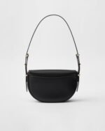 Prada Arqué flip leather shoulder bag