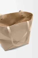 Medium Puzzle Fold tote in shiny calfskin