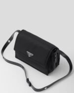 Medium-sized padded Re-Nylon shoulder bag