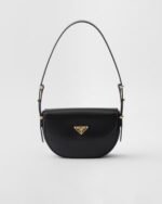 Prada Arqué flip leather shoulder bag