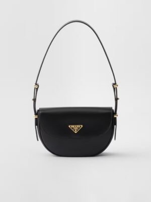 Prada Arqué flip leather shoulder bag