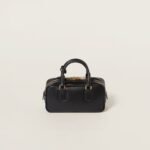 Arcadie Leather Small Handbag Black