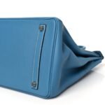 Taurillon Clemence Birkin 35 Blue Jean