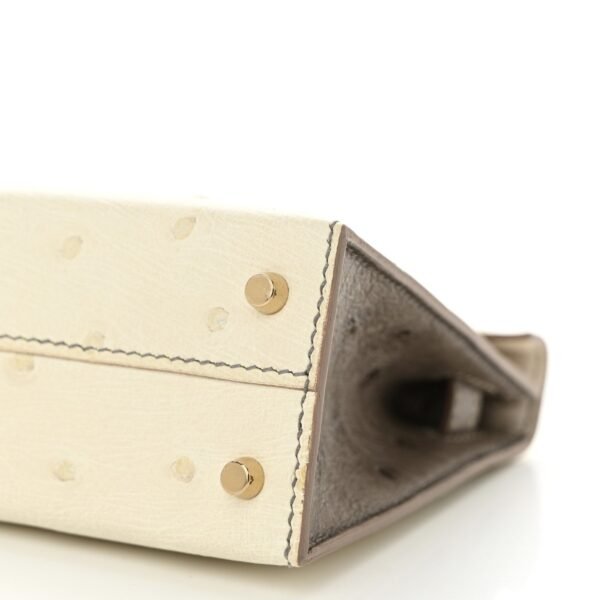 Ostrich Horseshoe Kelly Sellier Mini 20 Beton Gris Tourterelle