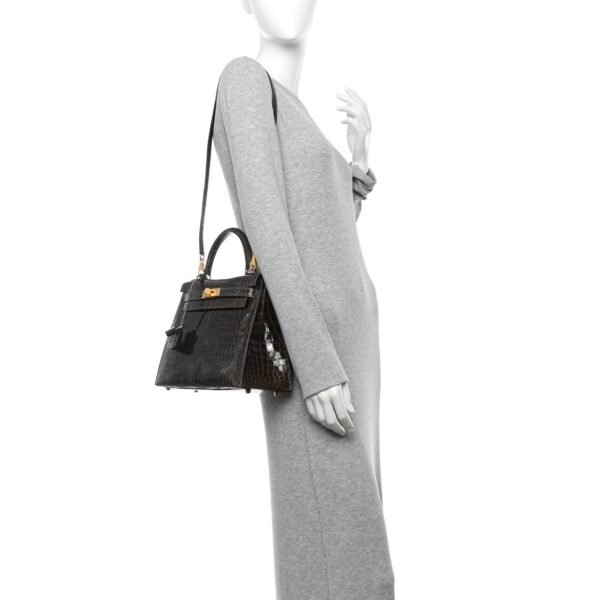 Shiny Niloticus Crocodile Kelly Sellier 28 Gris Elephant