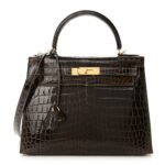 Shiny Niloticus Crocodile Kelly Sellier 28 Gris Elephant