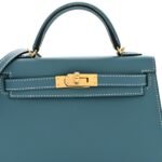 Epsom Mini Kelly Sellier 20 New Blue Jean