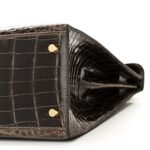 Shiny Niloticus Crocodile Kelly Sellier 28 Gris Elephant