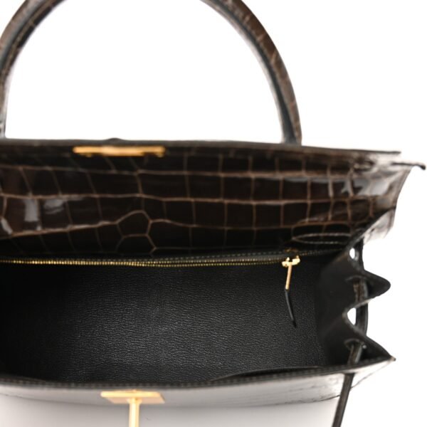 Shiny Niloticus Crocodile Kelly Sellier 28 Gris Elephant